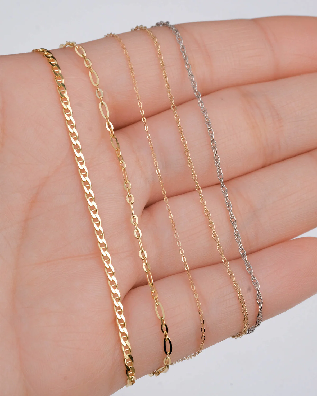 14K White Solid Gold Hong Rope Bracelet - Image 3