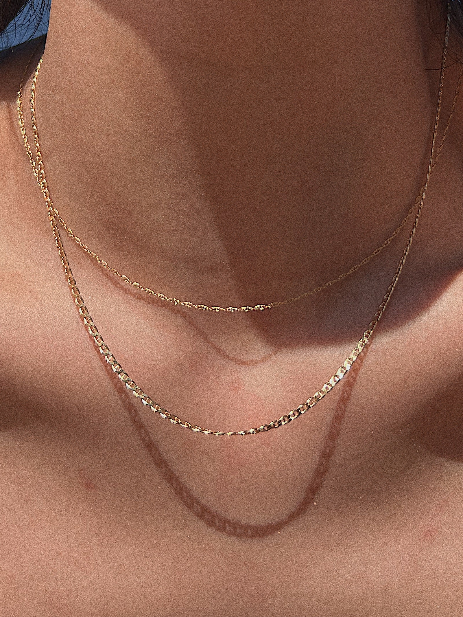 14K White Solid Gold Hong Rope Necklace - Image 3