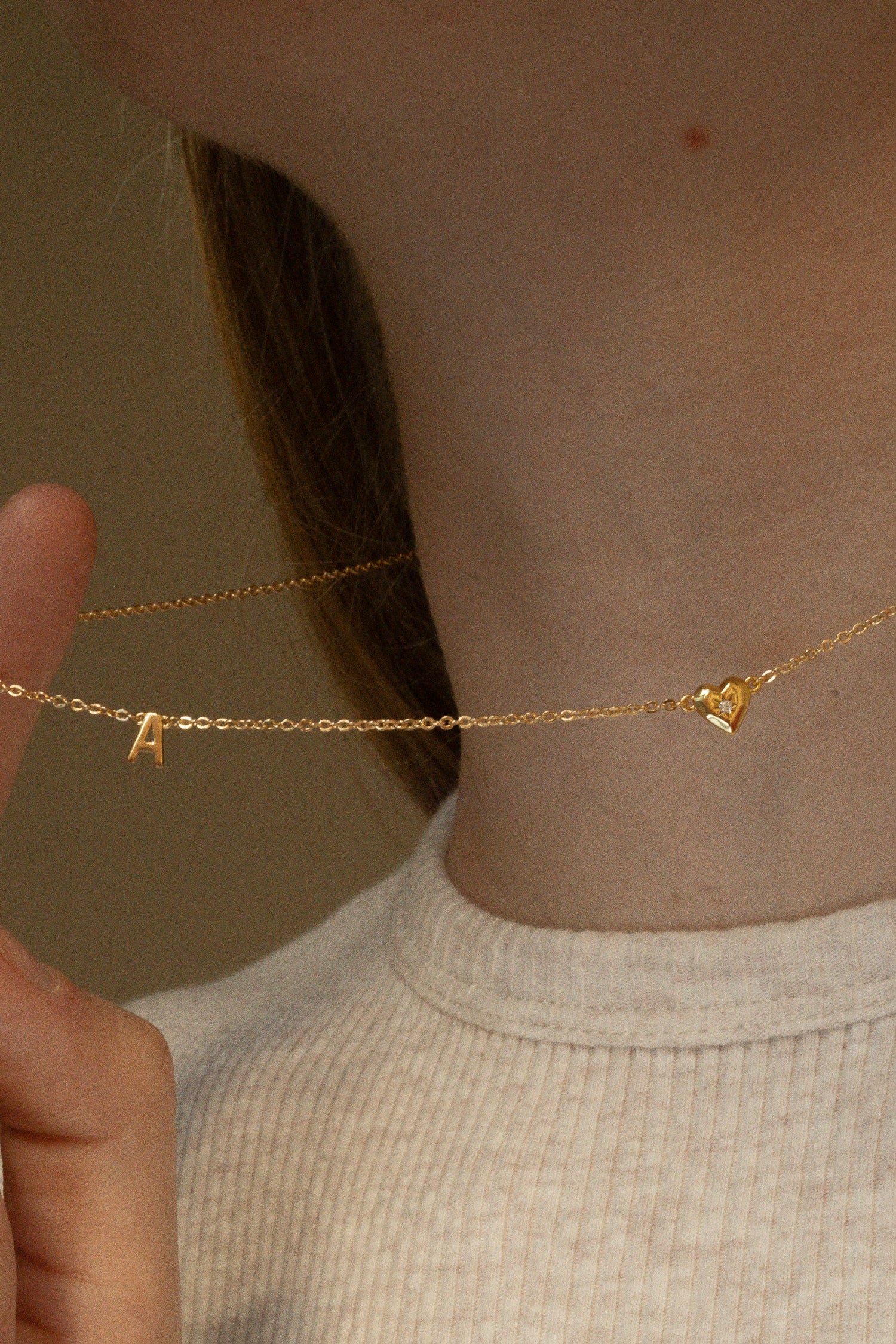 Amour Single Initial Necklace - Image 2