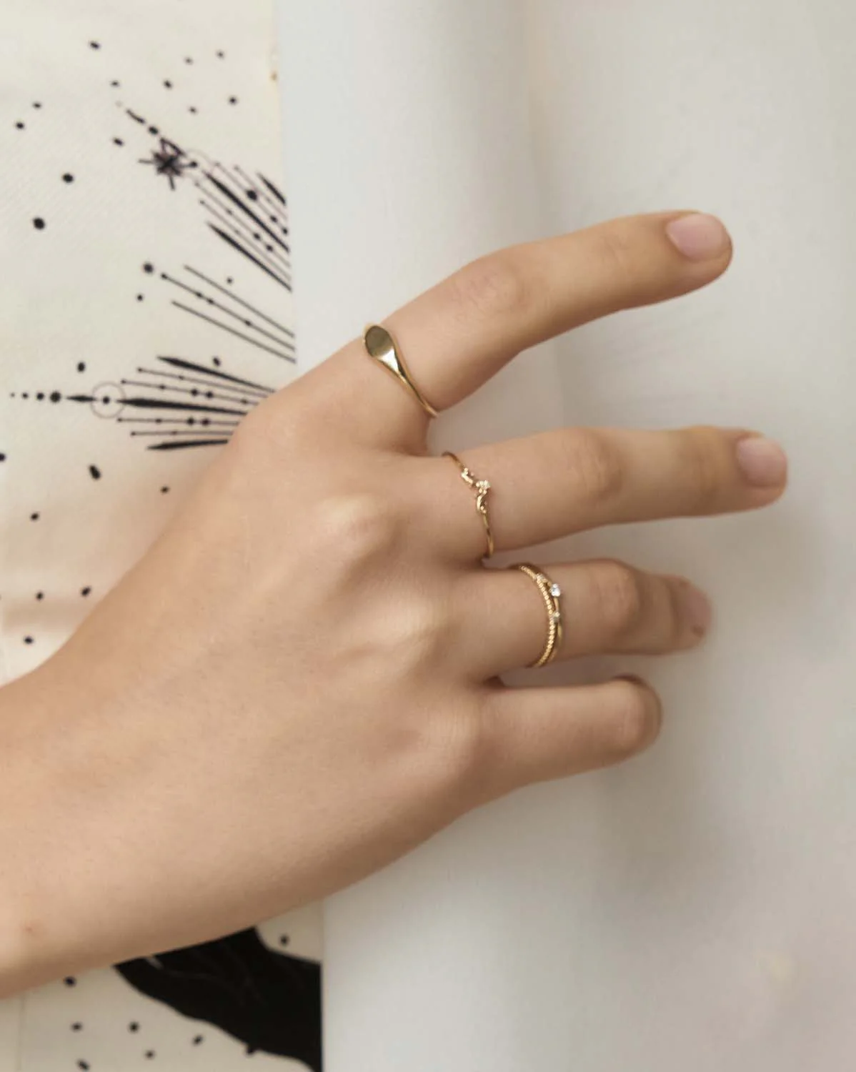 Cassia Solid Gold Stacking Ring - Image 6