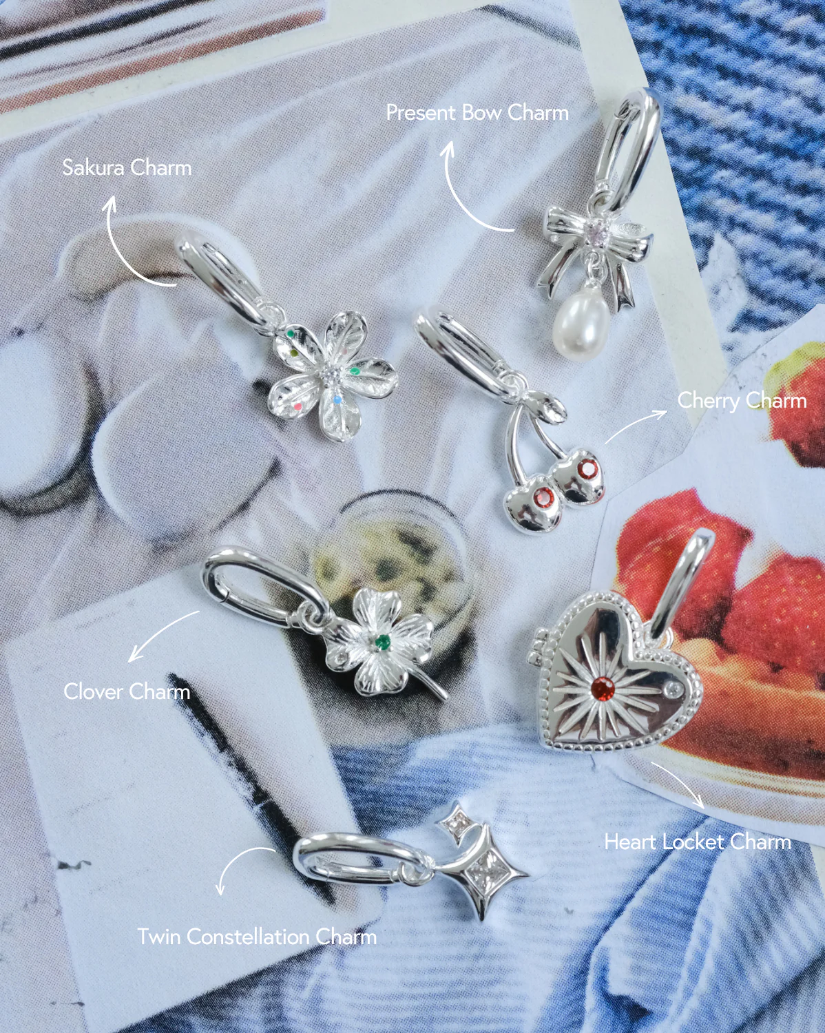 Charm Hoops - Sterling Silver (with charms) - Image 3