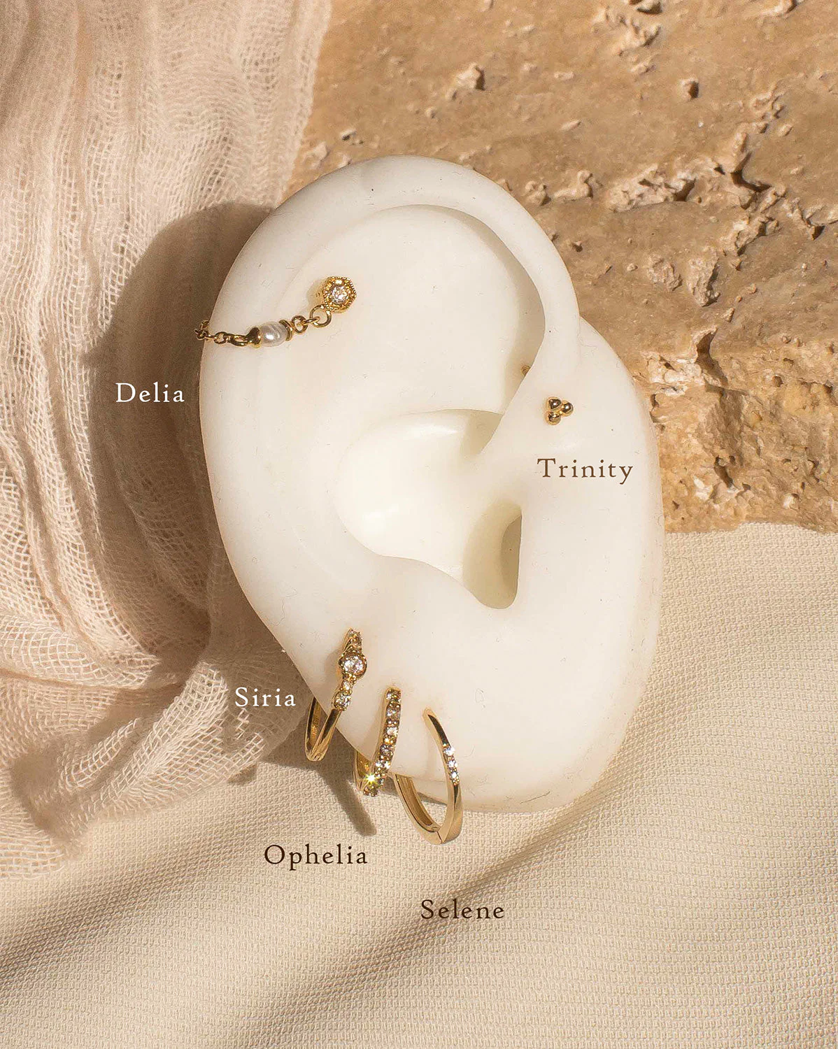 Delia Pearl Drop Stud - Sterling Silver - Image 5