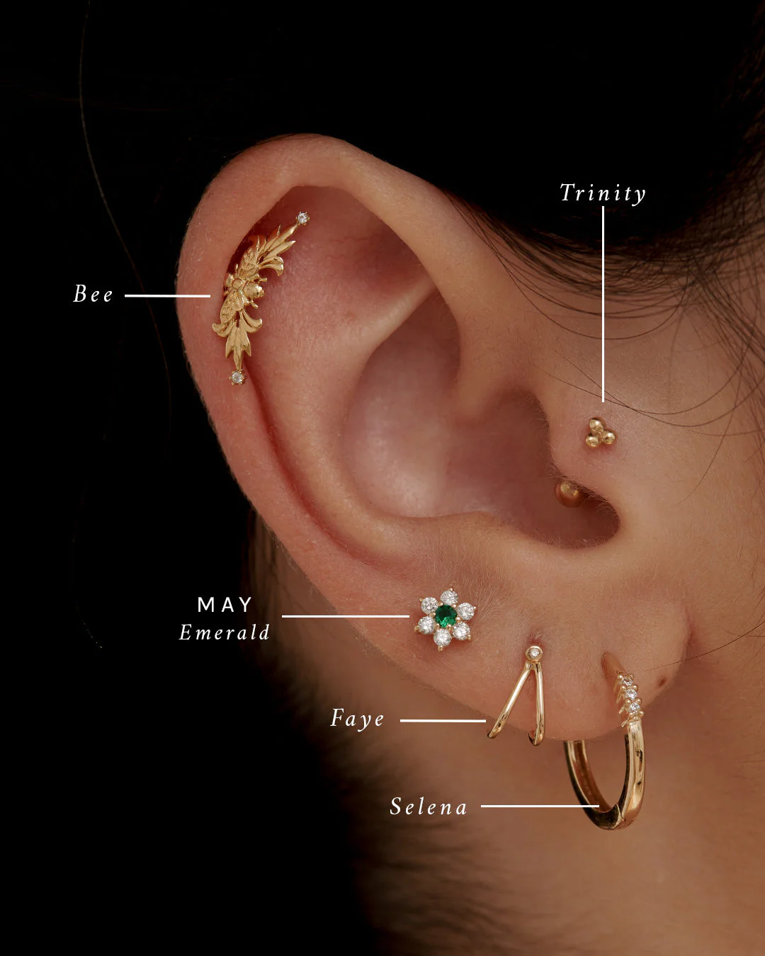 Faye Wishbone Single Stud - Image 5