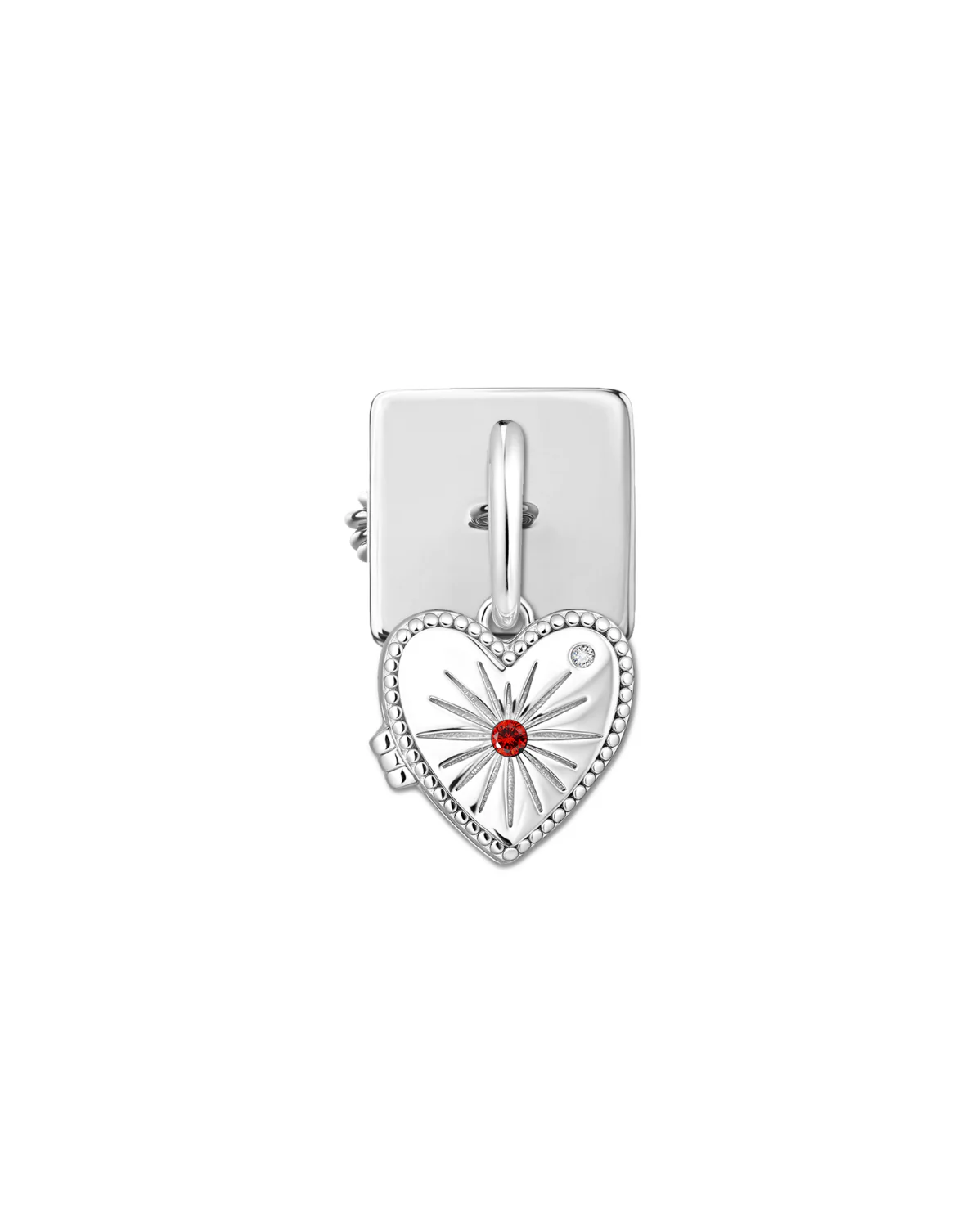 Heart Locket Charm - Sterling Silver - Image 9