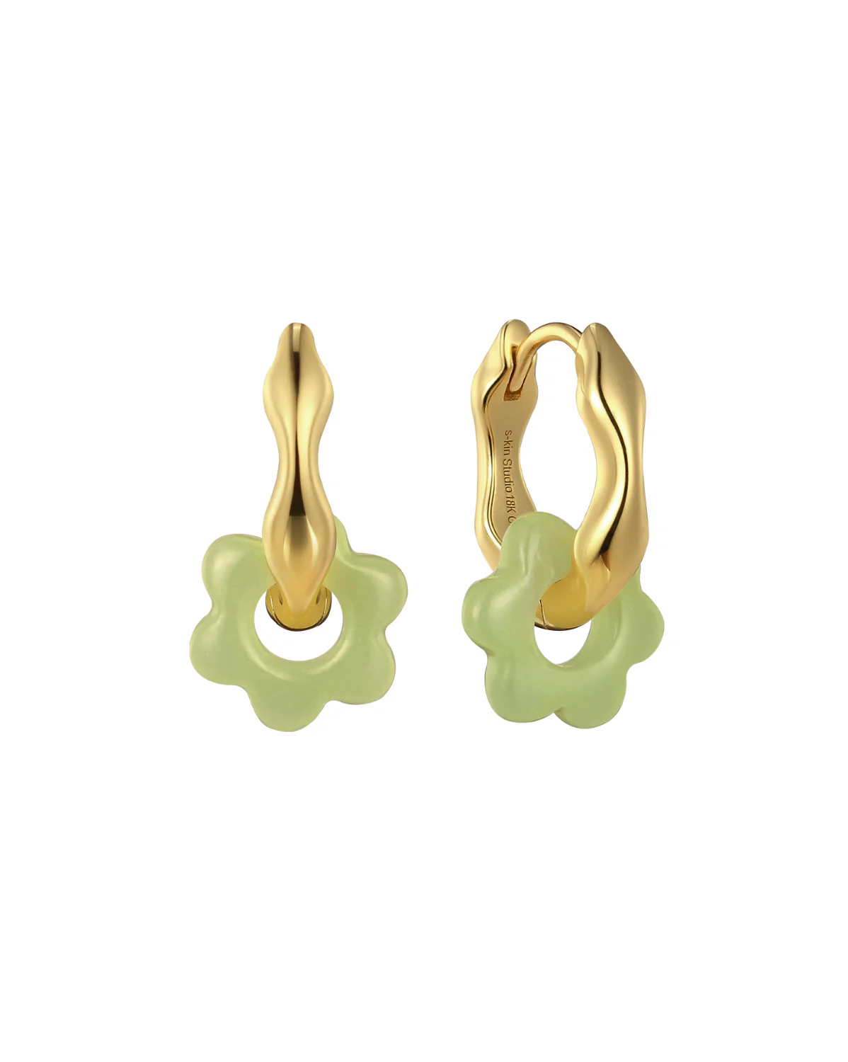 Rina Flower Charm - Green Topaz - Image 10