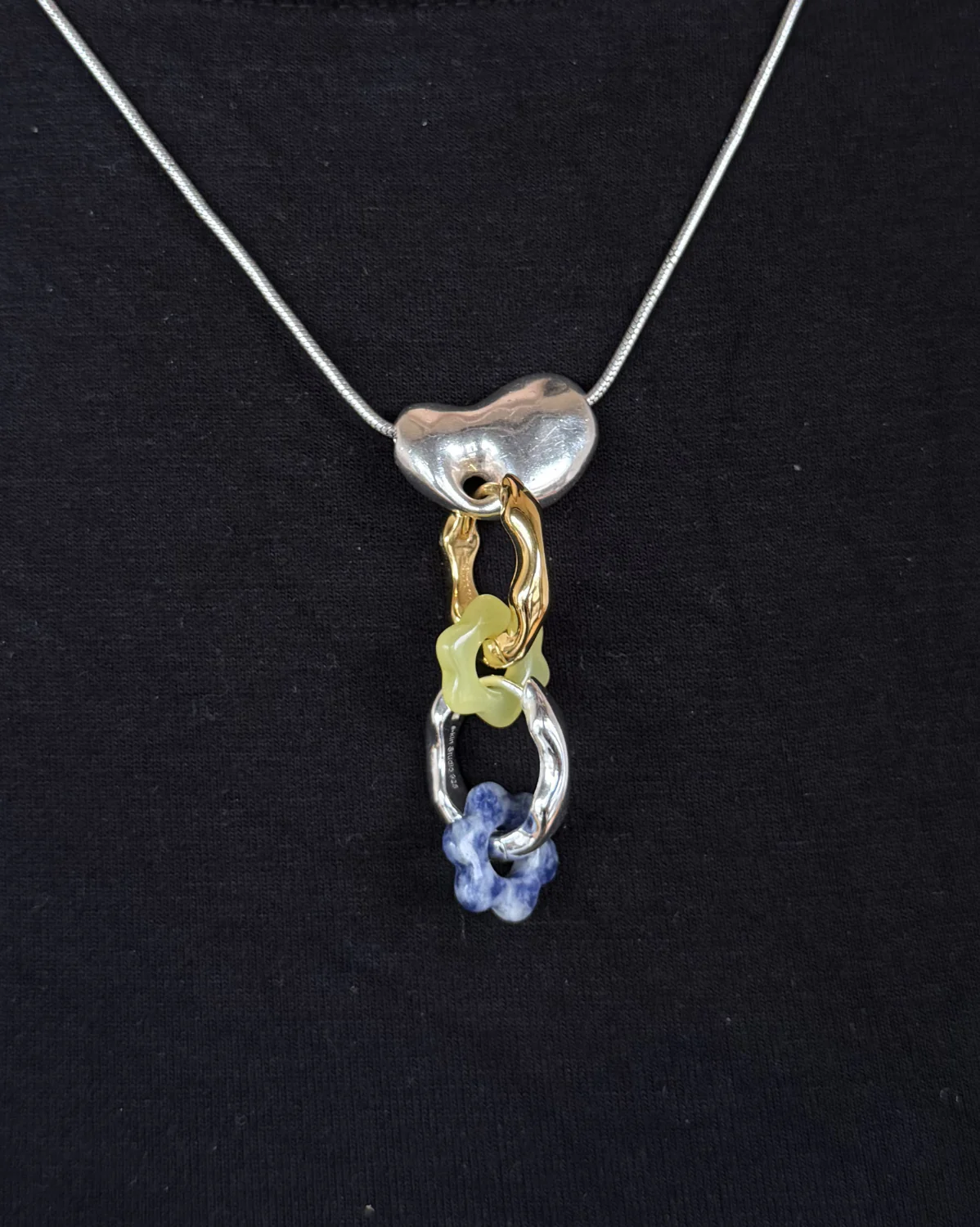 Rina Flower Charm - Green Topaz - Image 8