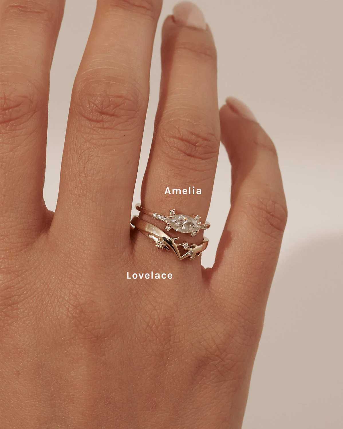 Solid Gold Lovelace Wishbone Ring - Image 4