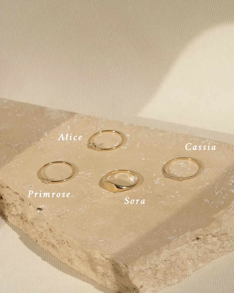 Sora Solid Gold Signet Ring - Image 5
