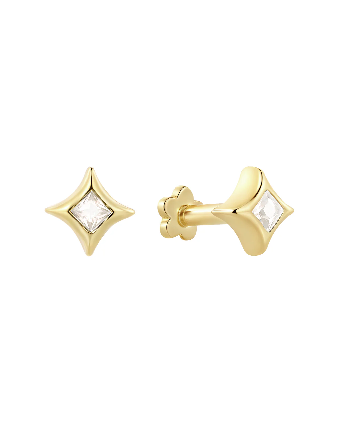 Sparkle Piercing - Diamond CZ (April)